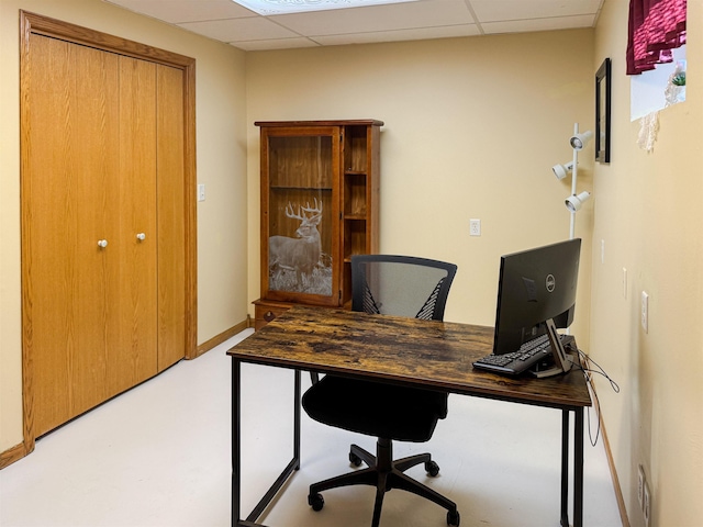 812 15 1/2 Ave SE, Minot, ND 58701 - home office featuring a paneled ceiling