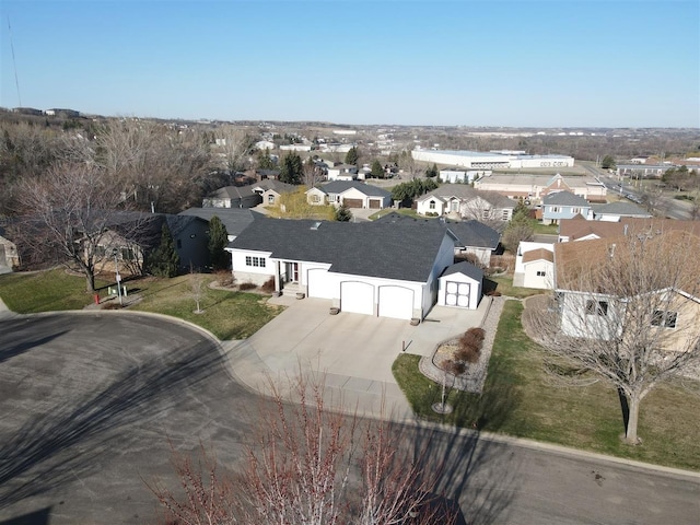birds eye view of property featuring a residential view
