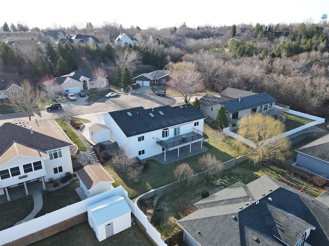 drone / aerial view featuring a residential view