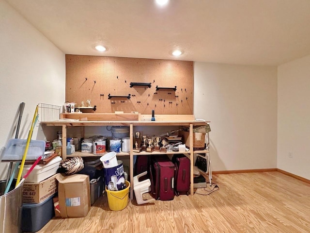 view of storage area