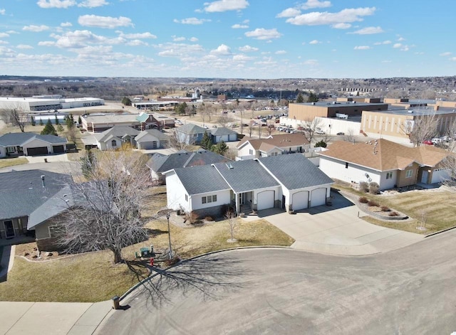 bird's eye view featuring a residential view
