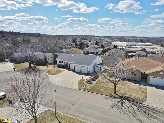 bird's eye view featuring a residential view