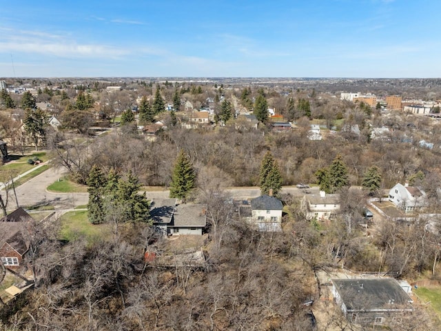 drone / aerial view with a residential view