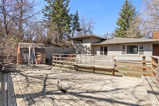 view of wooden deck