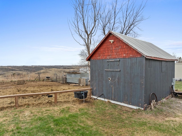 9500 135th Ave, Sawyer, ND 58781 - view of outbuilding featuring fence and an outbuilding