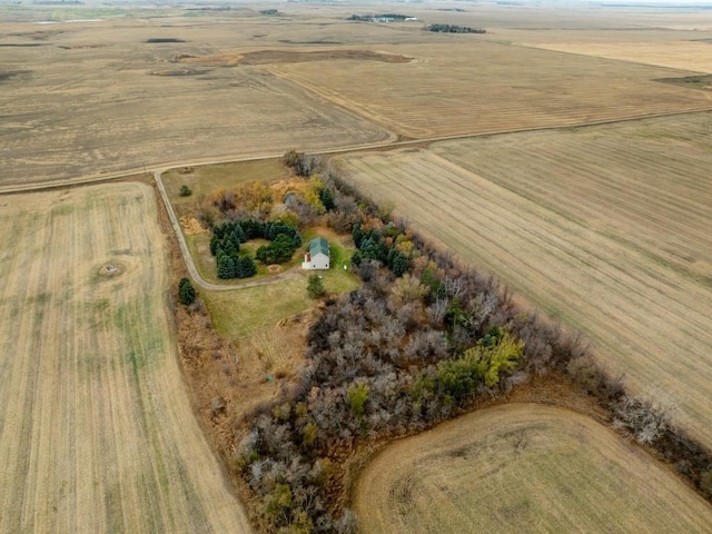 bird's eye view with a rural view