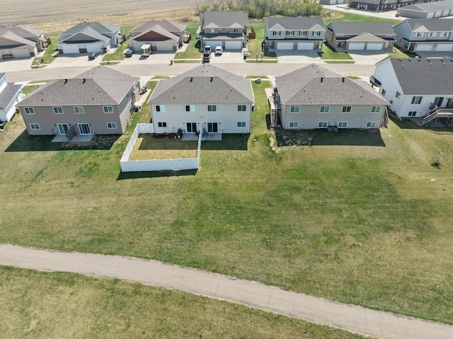 aerial view featuring a residential view