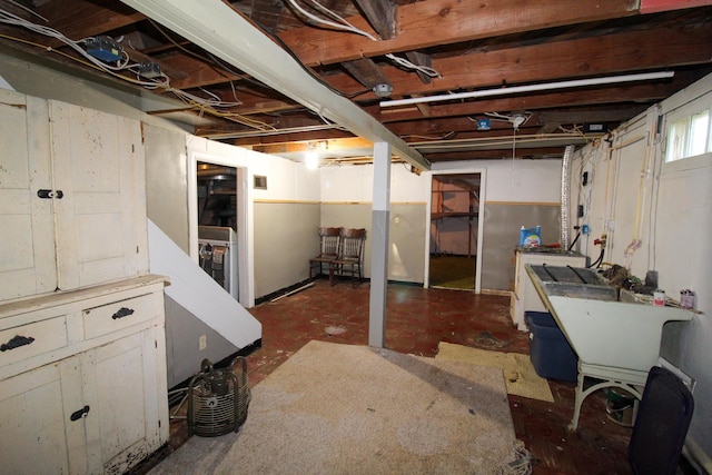 view of basement