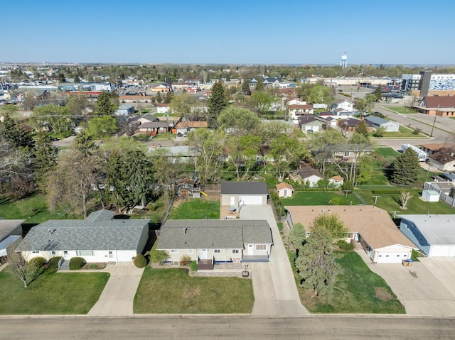 1722 1st St, Minot, ND 58701 - aerial overview of property's location with nearby suburban area