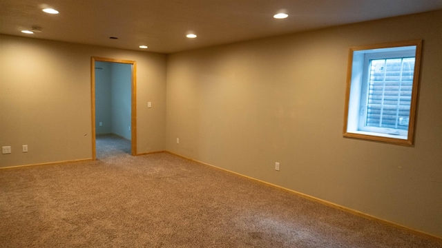 611 16th St, Minot, ND 58701 - carpeted spare room featuring recessed lighting and baseboards