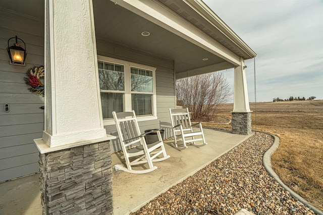 615 2nd St, Garrison, ND 58540 - view of patio / terrace with covered porch
