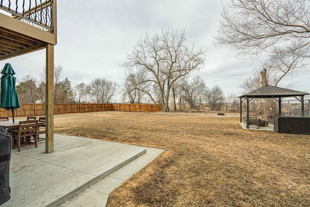 615 2nd St, Garrison, ND 58540 - view of yard featuring a gazebo and a patio