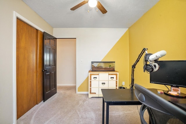 1001 20th St, Minot, ND 58703 - office space with light carpet, a ceiling fan, and baseboards