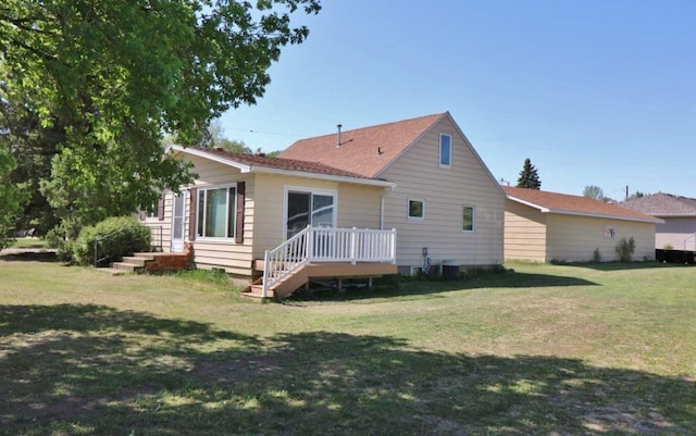 306 Davis St, Burlington, ND 58722 - back of house with a lawn