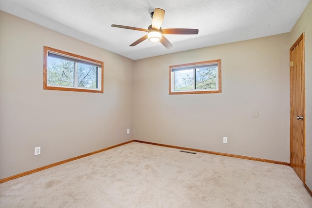 4401 38th St, Minot, ND 58701 - carpeted spare room with plenty of natural light, baseboards, and a ceiling fan