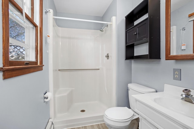 3574 91st St, Mohall, ND 58761 - full bathroom with a shower, toilet, and vanity