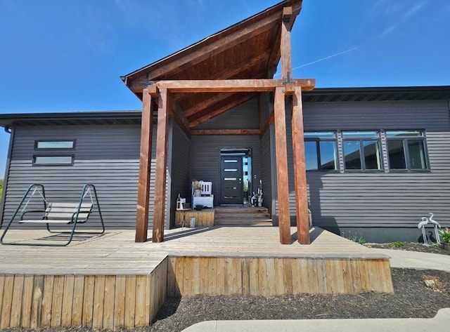1007 5th St, Rugby, ND 58368 - view of wooden terrace