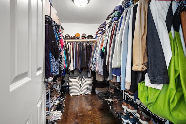 1804 Valley Bluffs Dr, Minot, ND 58701 - spacious closet featuring hardwood / wood-style floors
