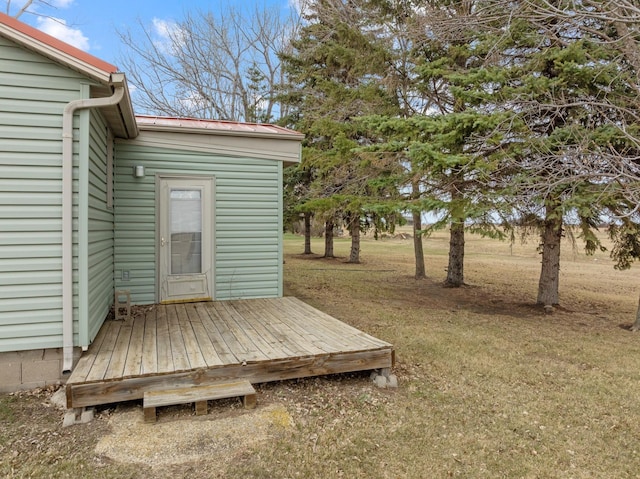 101 Central Ave, Des Lacs, ND 58733 - wooden deck with a yard