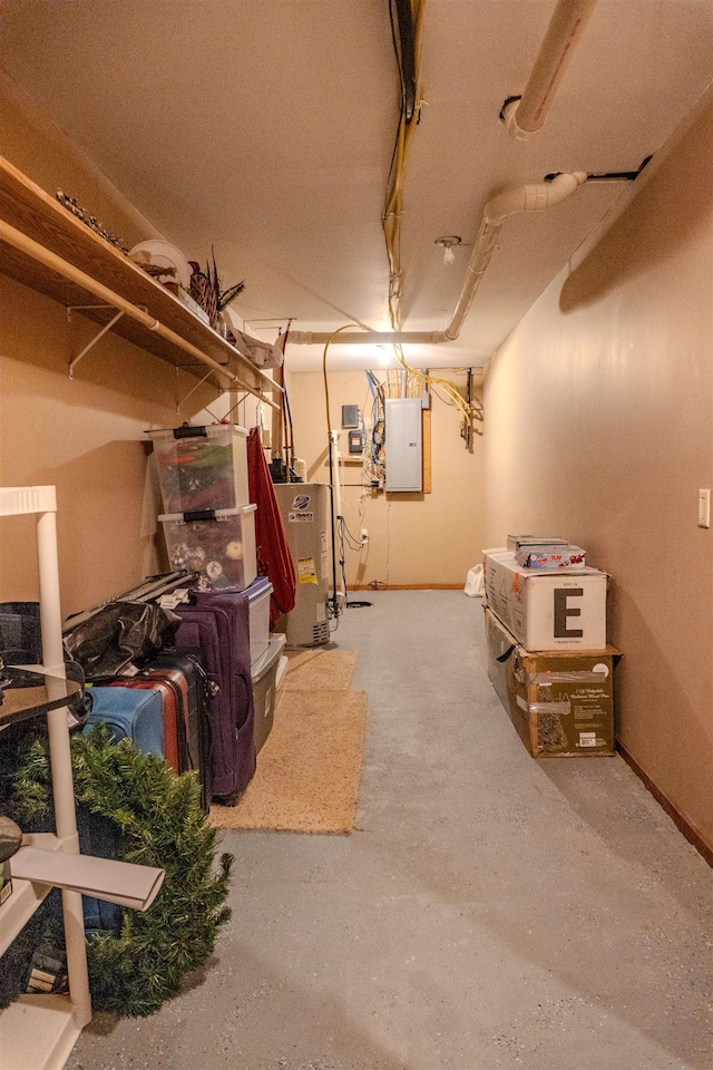 3030 Mustang Trl, Minot, ND 58703 - below grade area featuring electric panel and water heater