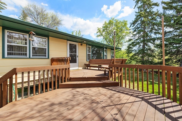 1200 9th St, Minot, ND 58703 - view of wooden deck