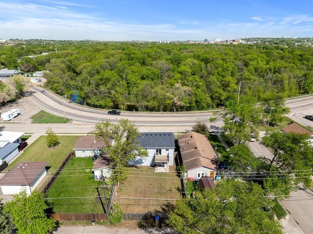 205 17th St, Minot, ND 58703 - aerial view of a heavily wooded area