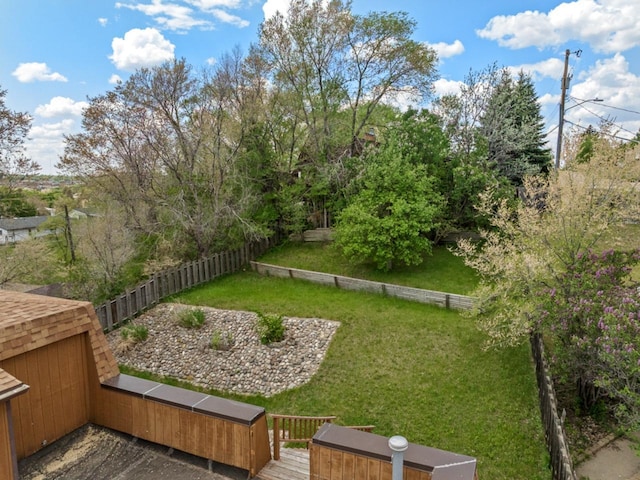 1127 8th St, Minot, ND 58703 - view of yard with a deck
