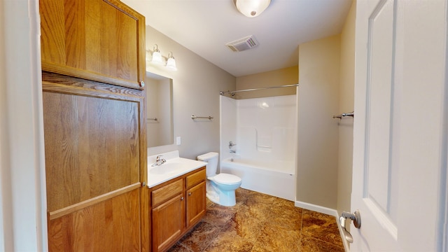 2947 8th St, Minot, ND 58703 - full bath with vanity, toilet, and shower / bathtub combination