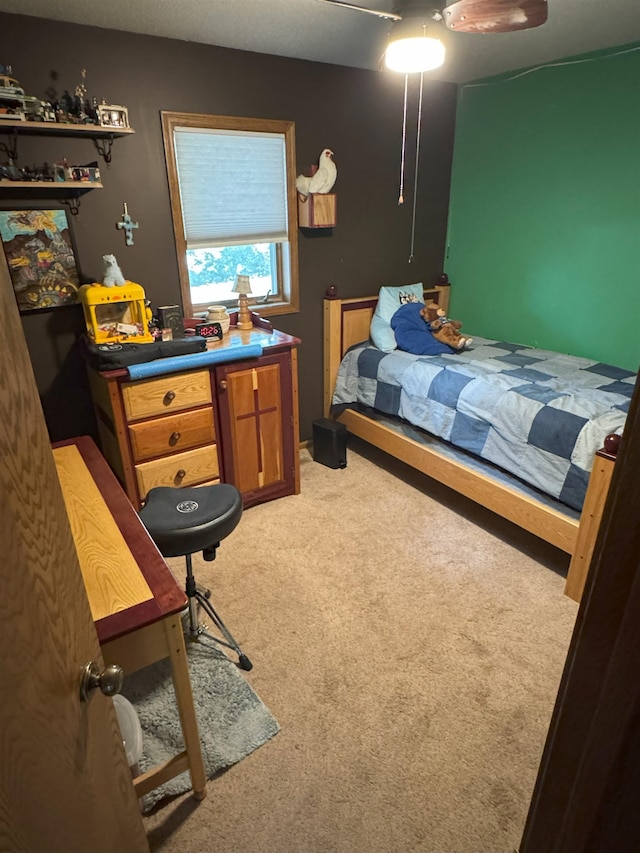 919 9th St, Minot, ND 58703 - bedroom featuring light colored carpet and a ceiling fan
