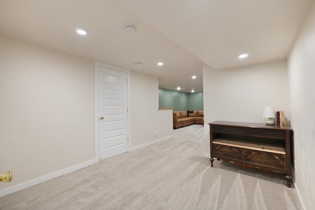 901 3rd St, Minot, ND 58701 - carpeted spare room featuring recessed lighting, baseboards, and a smoke detector