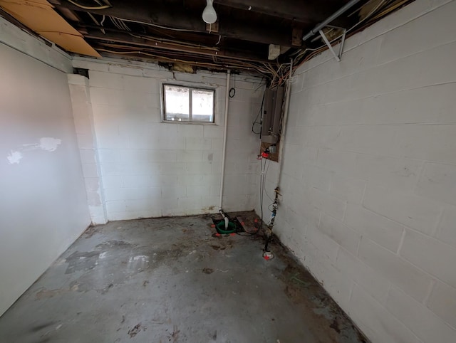 2704 SE 9th Ave, Minot, ND 58701 - basement with electric panel and concrete block wall