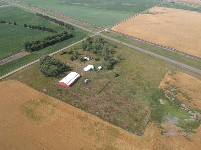 3622 4th Ave, Balfour, ND 58712 - aerial overview of property's location with rural landscape and rows of crops