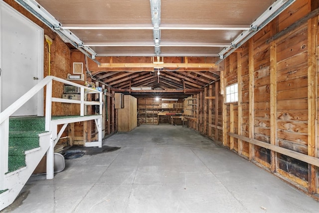 306 2nd St, Towner, ND 58788 - misc room featuring concrete floors and a garage