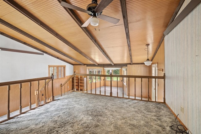306 2nd St, Towner, ND 58788 - carpeted empty room featuring ceiling fan