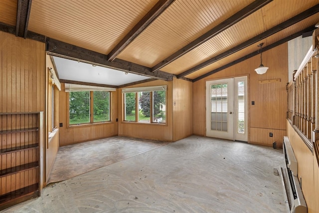 306 2nd St, Towner, ND 58788 - entryway with plenty of natural light and wooden walls
