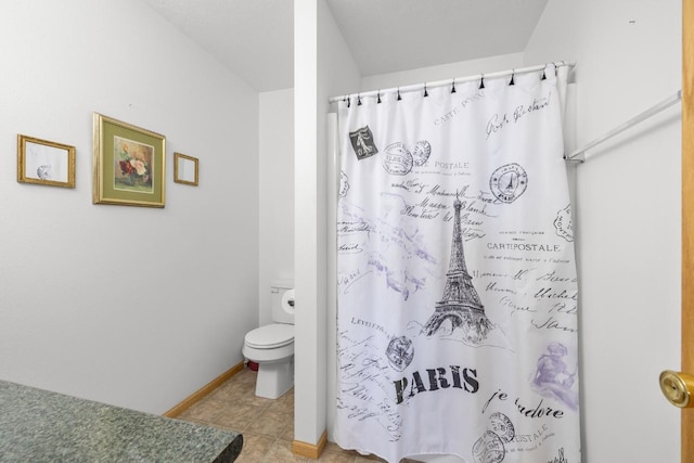 2009 14th St, Minot, ND 58703 - bathroom featuring curtained shower and tile patterned flooring