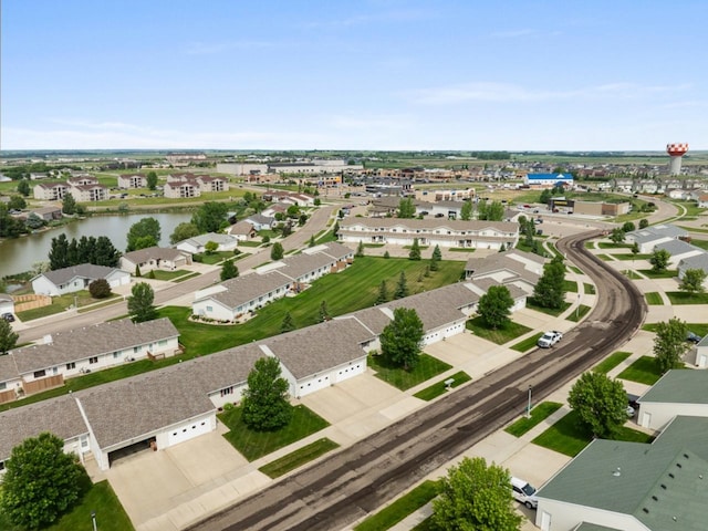 2009 14th St, Minot, ND 58703 - aerial perspective of suburban area featuring a nearby body of water