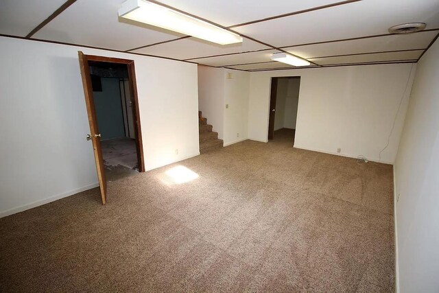 1809 Main St, Minot, ND 58701 - finished basement with carpet and stairs