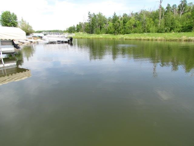 83 Hahns Bay Rd, Lake Metigoshe, ND 58318 - water view featuring a dock