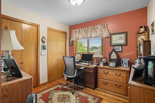 2710 66th St, Minot, ND 58703 - office area featuring light wood finished floors