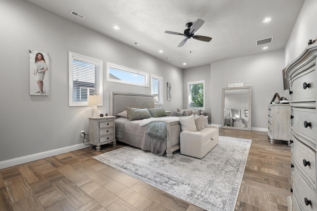 2009 35th Ave, Minot, ND 58701 - bedroom with recessed lighting and a ceiling fan