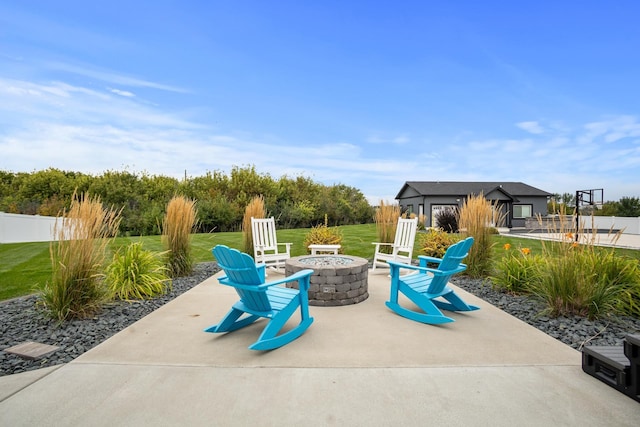 2009 35th Ave, Minot, ND 58701 - view of patio with a fire pit