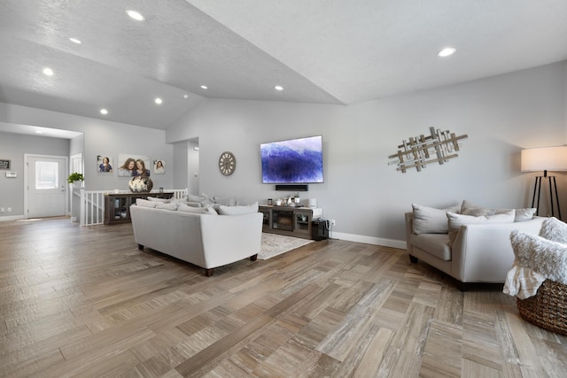 2009 35th Ave, Minot, ND 58701 - living area featuring recessed lighting and high vaulted ceiling