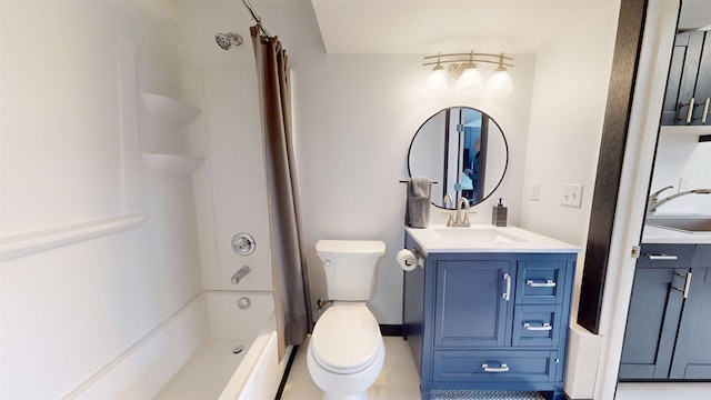 1113 10th St, Minot, ND 58703 - bathroom with vanity and shower / bath combination with curtain