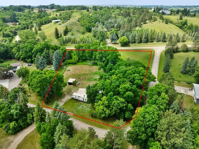 4706 SE 37th St, Minot, ND 58701 - aerial overview of property's location with property parcel outlined