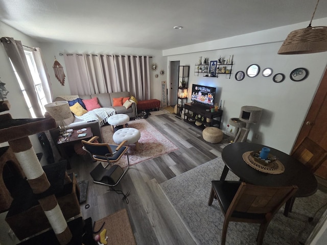 607 Main St, Minot, ND 58701 - living area featuring wood finished floors