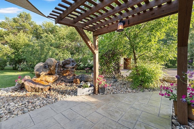309 4th Ave, Mohall, ND 58761 - view of patio / terrace with a pergola