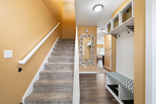 4007 Crossing St, Minot, ND 58701 - stairway with wood finished floors