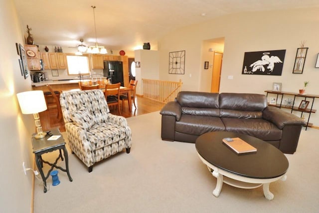 2033 14th St, Minot, ND 58703 - living room featuring lofted ceiling