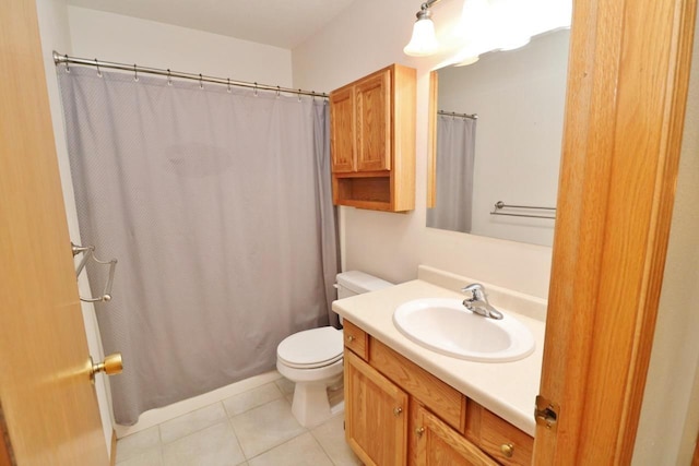 2033 14th St, Minot, ND 58703 - bathroom with vanity, tile patterned flooring, and shower / tub combo